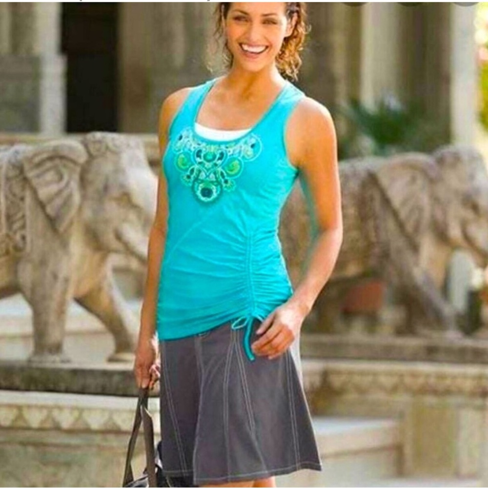 Athleta Whatever Flare Skirt Skort in‎ Gray, Athleta Skirts, Skirt w/ Shorts S 4